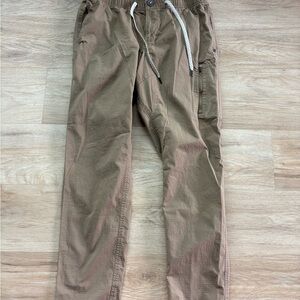 Vuori Ripstop Pants Men’s 32 Brown Elastic Waist Drawstring Lightweight